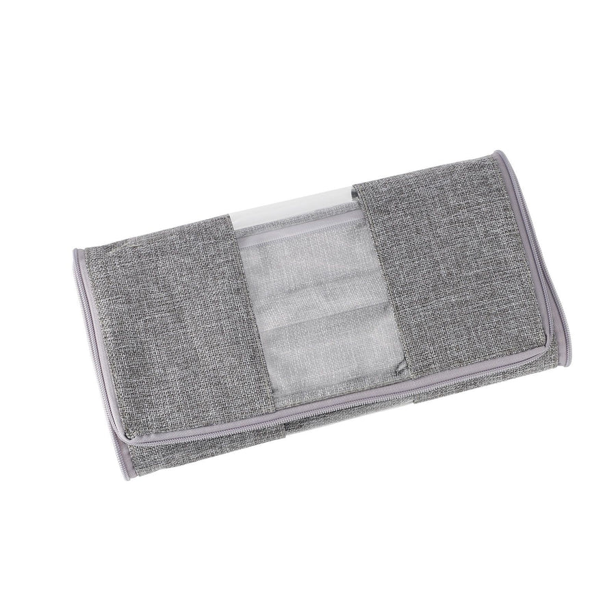 Washable Cotton Linen Six Grid Shoe Box
