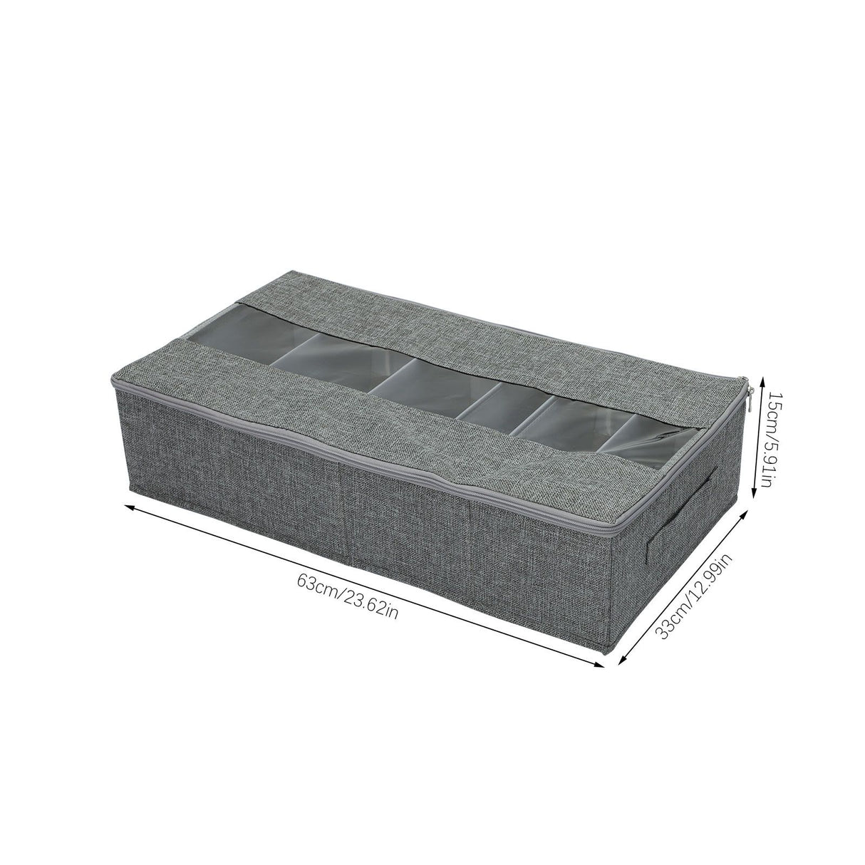 Washable Cotton Linen Six Grid Shoe Box
