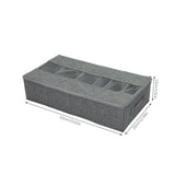 Washable Cotton Linen Six Grid Shoe Box - Extra Image