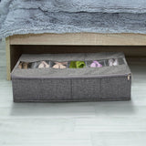 Washable Cotton Linen Six Grid Shoe Box