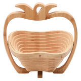 Bamboo Folding Fruit Basket - Top-Down View