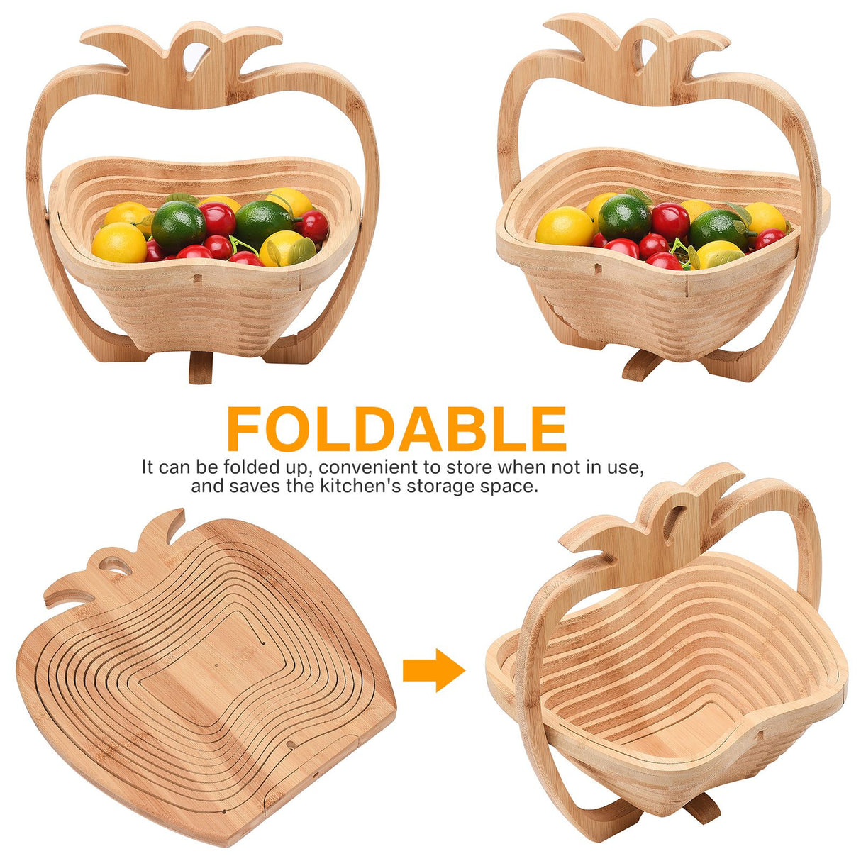 Bamboo Folding Fruit Basket