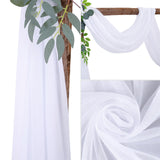 Wedding Decoration Arrangement Veil Arch Veil Background Veil Wedding Arch Drapery - Side View
