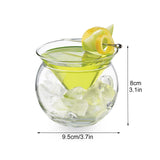 2pcs Martini Glass Round Base Cocktail Glasses Cup For Party 260ml