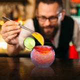 2pcs Martini Glass Round Base Cocktail Glasses Cup For Party 260ml - Top-Down View