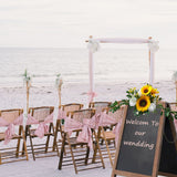 Wedding Party Welcome Sign Flower Decoration - Top-Down View