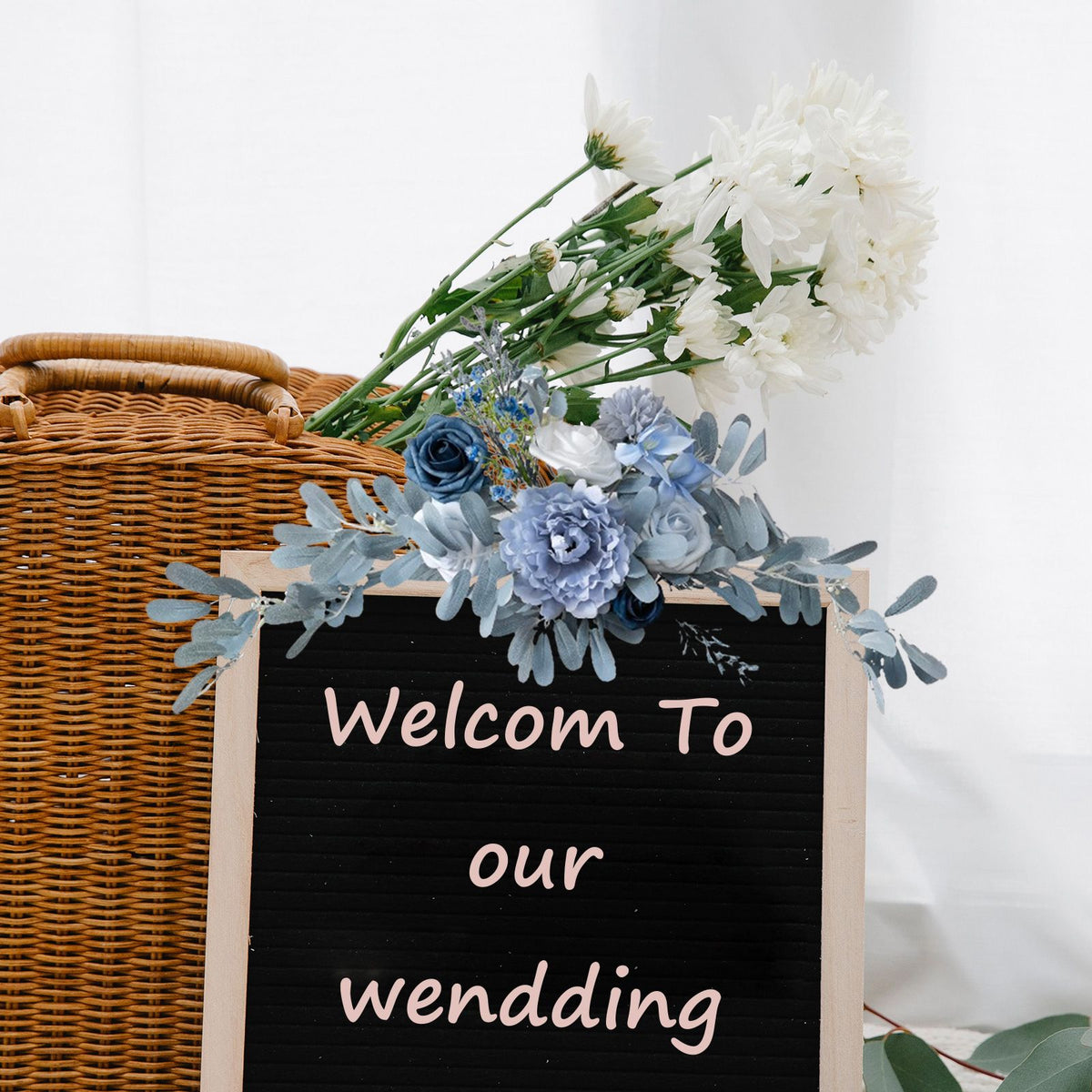 Wedding Party Welcome Sign Flower Decoration