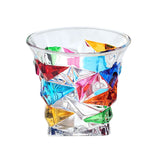 Whiskey Glass Multicolor 320ml Short Drinking Glass for Home