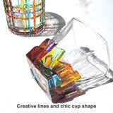 Whiskey Glass Multicolor 320ml Short Drinking Glass for Home - Top-Down View