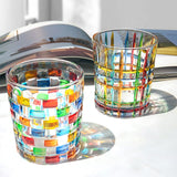 Whiskey Glass Multicolor 320ml Short Drinking Glass for Home