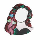 Glass Poison Ivy Mirror Glass Decorative Mirror for Entryway Bedroom Bathroom - Front View