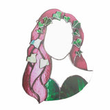 Glass Poison Ivy Mirror Glass Decorative Mirror for Entryway Bedroom Bathroom - Side View