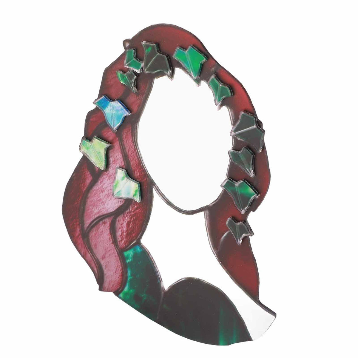 Glass Poison Ivy Mirror Glass Decorative Mirror for Entryway Bedroom Bathroom