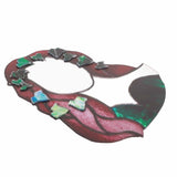 Glass Poison Ivy Mirror Glass Decorative Mirror for Entryway Bedroom Bathroom