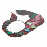 Glass Poison Ivy Mirror Glass Decorative Mirror for Entryway Bedroom Bathroom