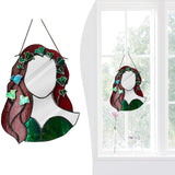 Glass Poison Ivy Mirror Glass Decorative Mirror for Entryway Bedroom Bathroom