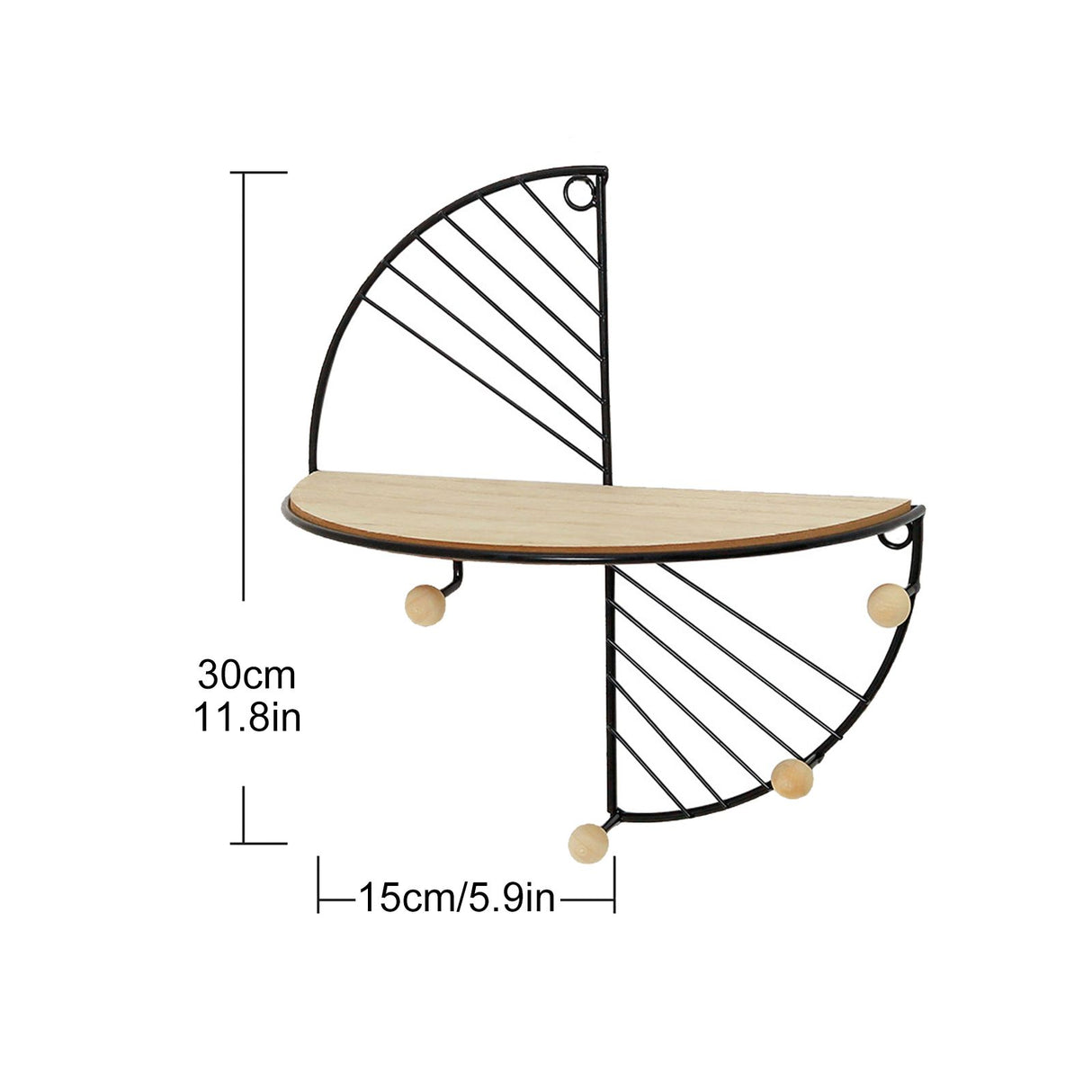 Simple Round Wall Shelf Multifunctional Geometric Wall Art Shelf Home Bedroom Wall Storage Shelves