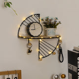 Simple Round Wall Shelf Multifunctional Geometric Wall Art Shelf Home Bedroom Wall Storage Shelves - Top-Down View