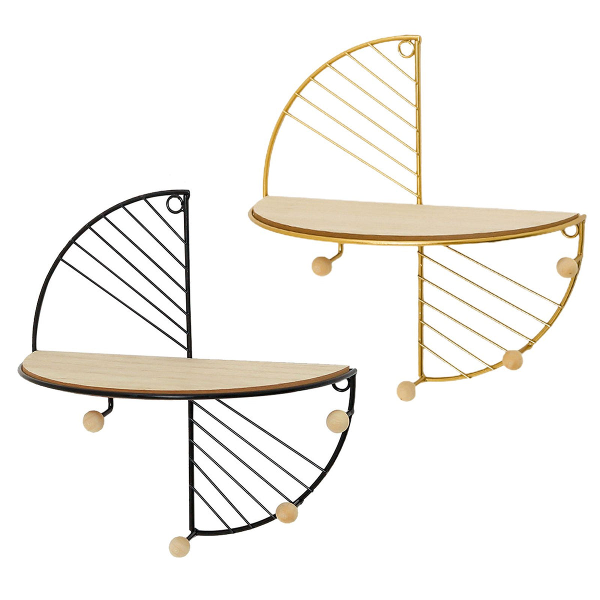 Simple Round Wall Shelf Multifunctional Geometric Wall Art Shelf Home Bedroom Wall Storage Shelves