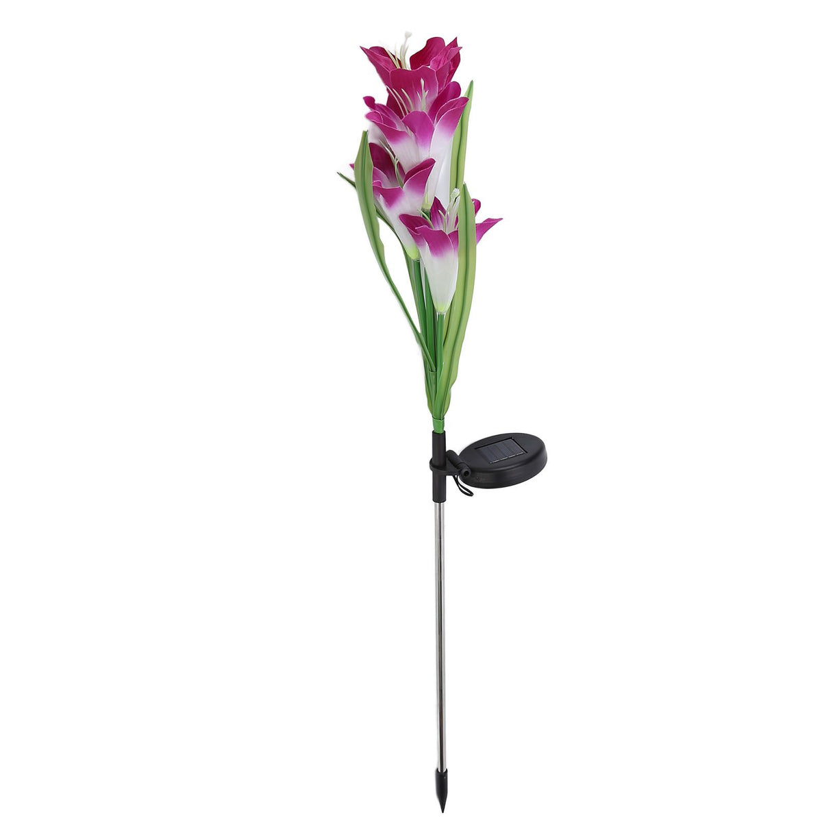 Solar Powered Flower Lights Waterproof Outdoor Solar Garden Stake Lights for Garden Patio BackyardPurple Color