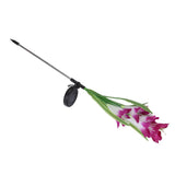 Solar Powered Flower Lights Waterproof Outdoor Solar Garden Stake Lights for Garden Patio BackyardPurple Color - Rear View