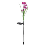 Solar Powered Flower Lights Waterproof Outdoor Solar Garden Stake Lights for Garden Patio BackyardPurple Color