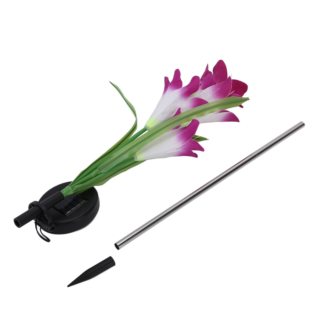 Solar Powered Flower Lights Waterproof Outdoor Solar Garden Stake Lights for Garden Patio BackyardPurple Color