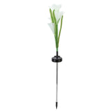 Solar Powered Flower Lights Waterproof Outdoor Solar Garden Stake Lights for Garden Patio BackyardWhite Color - Front View