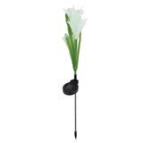 Solar Powered Flower Lights Waterproof Outdoor Solar Garden Stake Lights for Garden Patio BackyardWhite Color - Top-Down View