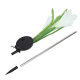 Solar Powered Flower Lights Waterproof Outdoor Solar Garden Stake Lights for Garden Patio BackyardWhite Color - Extra Image
