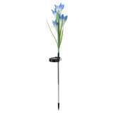 Solar Powered Flower Lights Waterproof Outdoor Solar Garden Stake Lights for Garden Patio Backyard(Blue White )