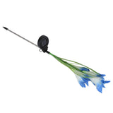 Solar Powered Flower Lights Waterproof Outdoor Solar Garden Stake Lights for Garden Patio Backyard(Blue White )