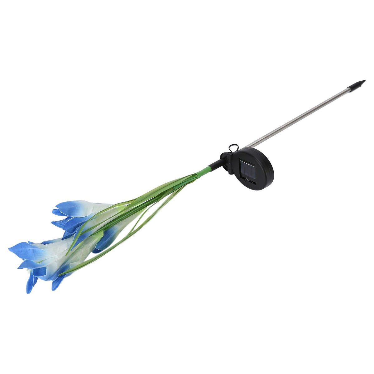 Solar Powered Flower Lights Waterproof Outdoor Solar Garden Stake Lights for Garden Patio Backyard(Blue White )