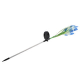 Solar Powered Flower Lights Waterproof Outdoor Solar Garden Stake Lights for Garden Patio Backyard(Blue White )