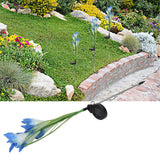 Solar Powered Flower Lights Waterproof Outdoor Solar Garden Stake Lights for Garden Patio Backyard(Blue White )