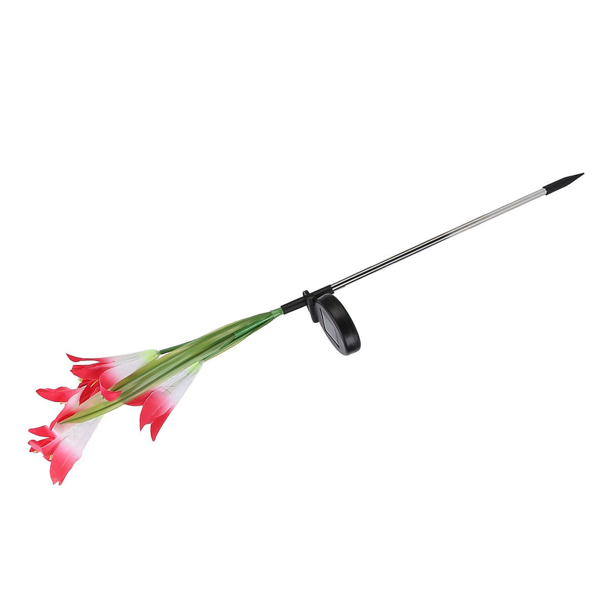 Solar Powered Flower Lights Waterproof Outdoor Solar Garden Stake Lights for Garden Patio Backyard(Pink White )