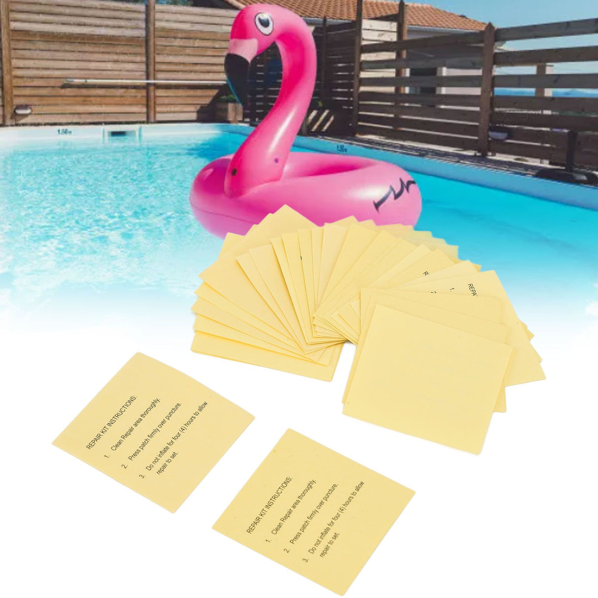 30 Pcs Self Adhesive Pool Repair Patches Kit Waterproof Repair Patches for Inflatable Pools Swimming Rings