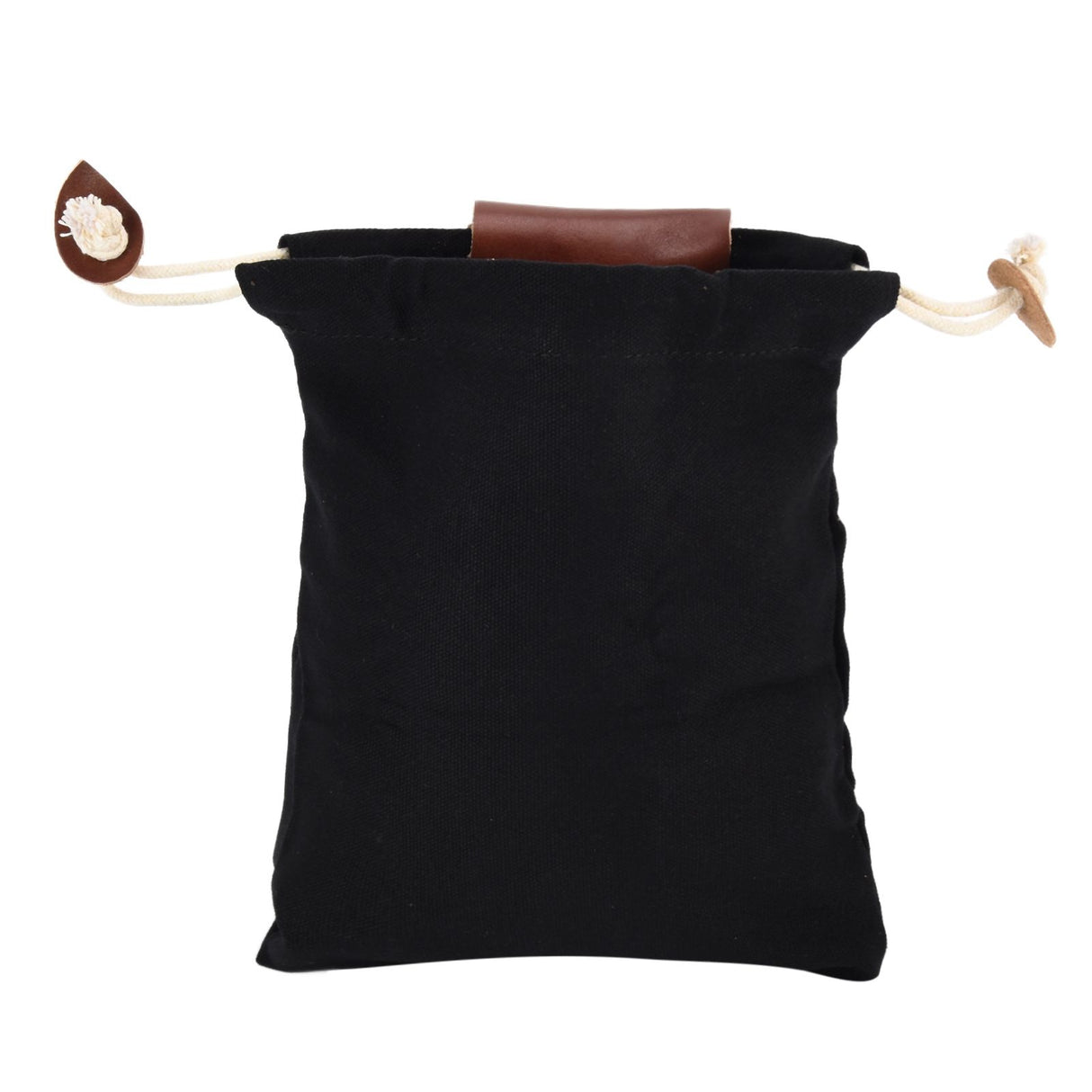 Leather Canvas Foraging Pouch Belt Fruit Picking Bag for Camping Fruit CollectingBlack