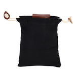 Leather Canvas Foraging Pouch Belt Fruit Picking Bag for Camping Fruit CollectingBlack