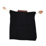 Leather Canvas Foraging Pouch Belt Fruit Picking Bag for Camping Fruit CollectingBlack - Low Angle