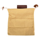 Leather Canvas Foraging Pouch Belt Fruit Picking Bag for Camping Fruit CollectingKhaki