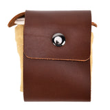 Leather Canvas Foraging Pouch Belt Fruit Picking Bag for Camping Fruit CollectingKhaki