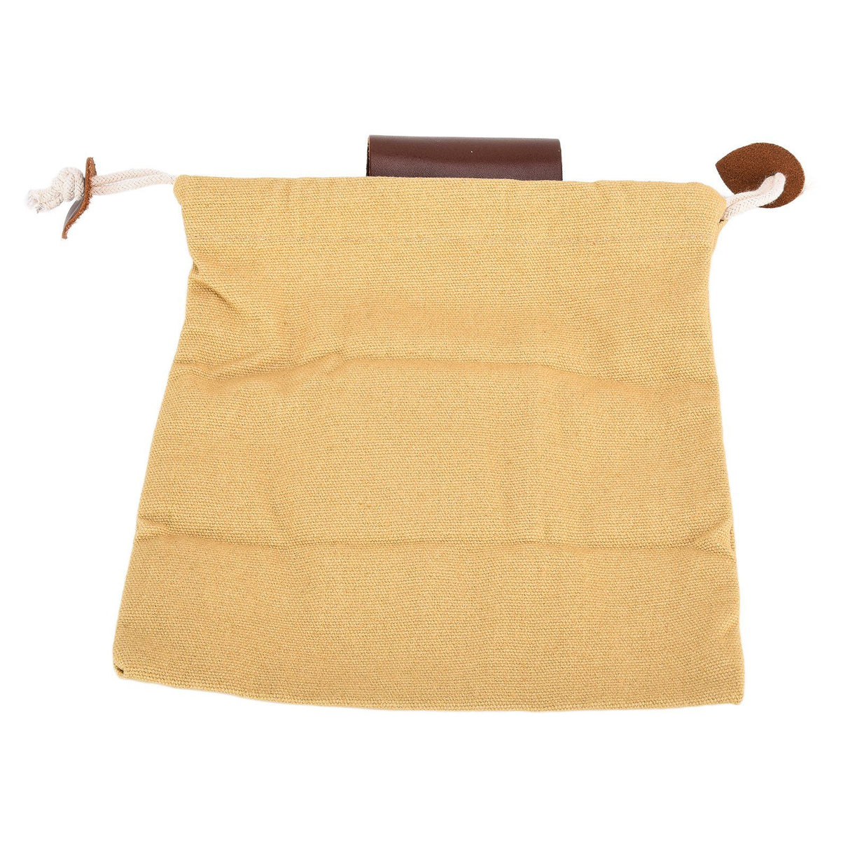 Leather Canvas Foraging Pouch Belt Fruit Picking Bag for Camping Fruit CollectingKhaki