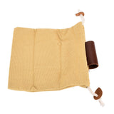 Leather Canvas Foraging Pouch Belt Fruit Picking Bag for Camping Fruit CollectingKhaki