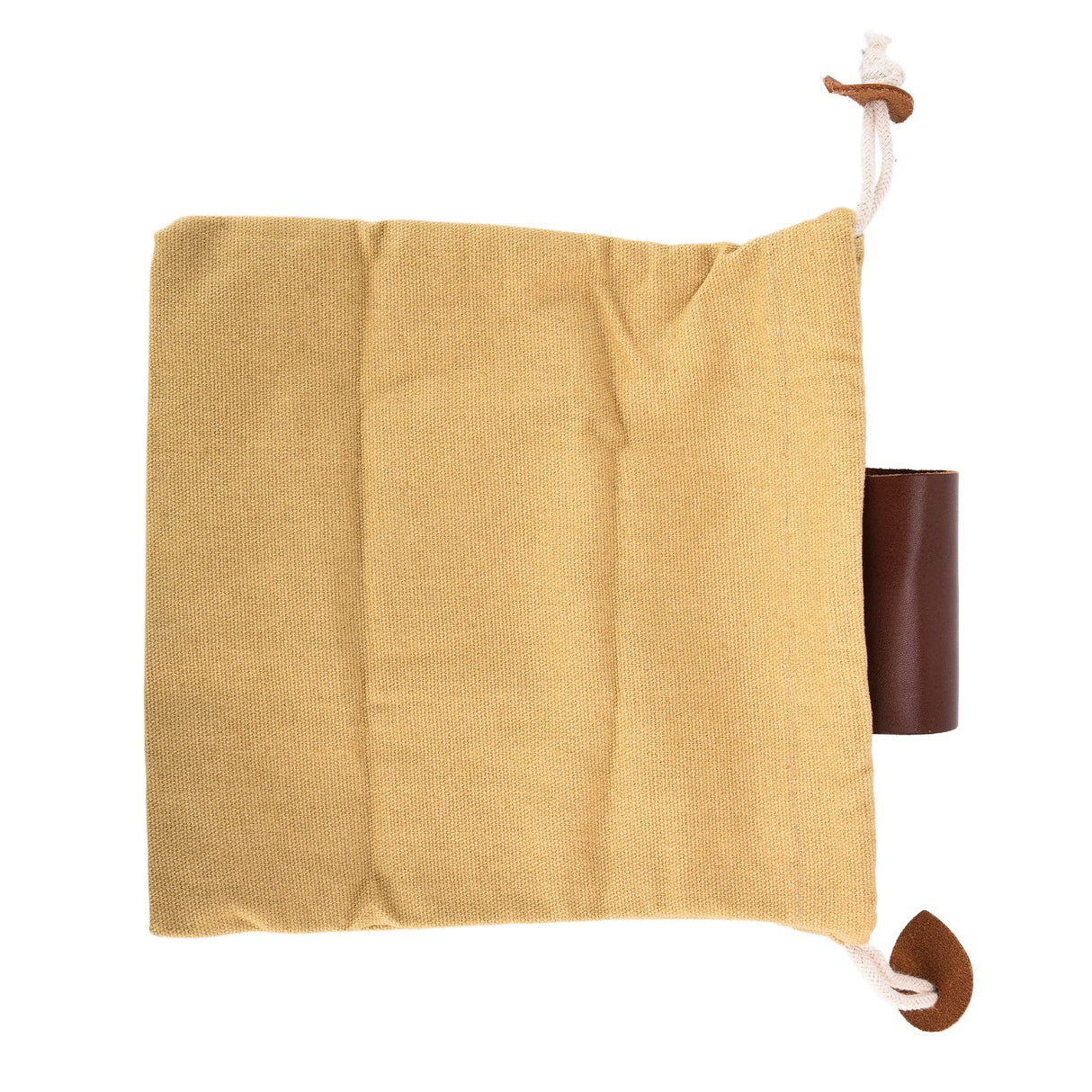 Leather Canvas Foraging Pouch Belt Fruit Picking Bag for Camping Fruit CollectingKhaki