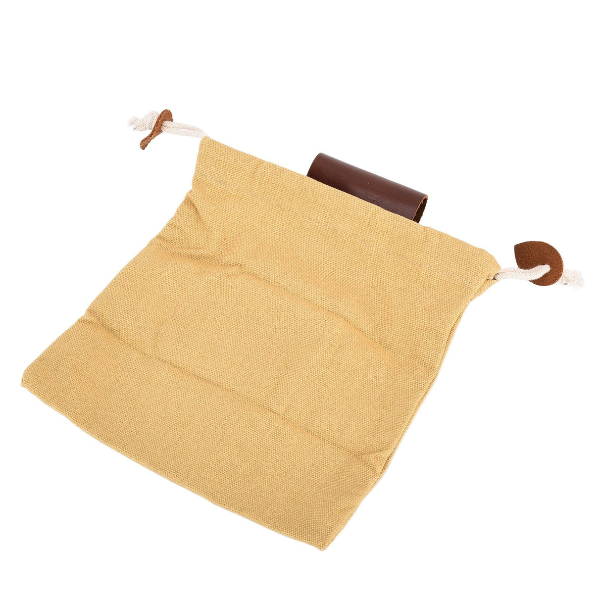 Leather Canvas Foraging Pouch Belt Fruit Picking Bag for Camping Fruit CollectingKhaki