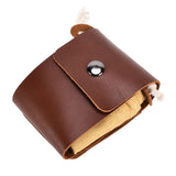 Leather Canvas Foraging Pouch Belt Fruit Picking Bag for Camping Fruit CollectingKhaki - Extra Image