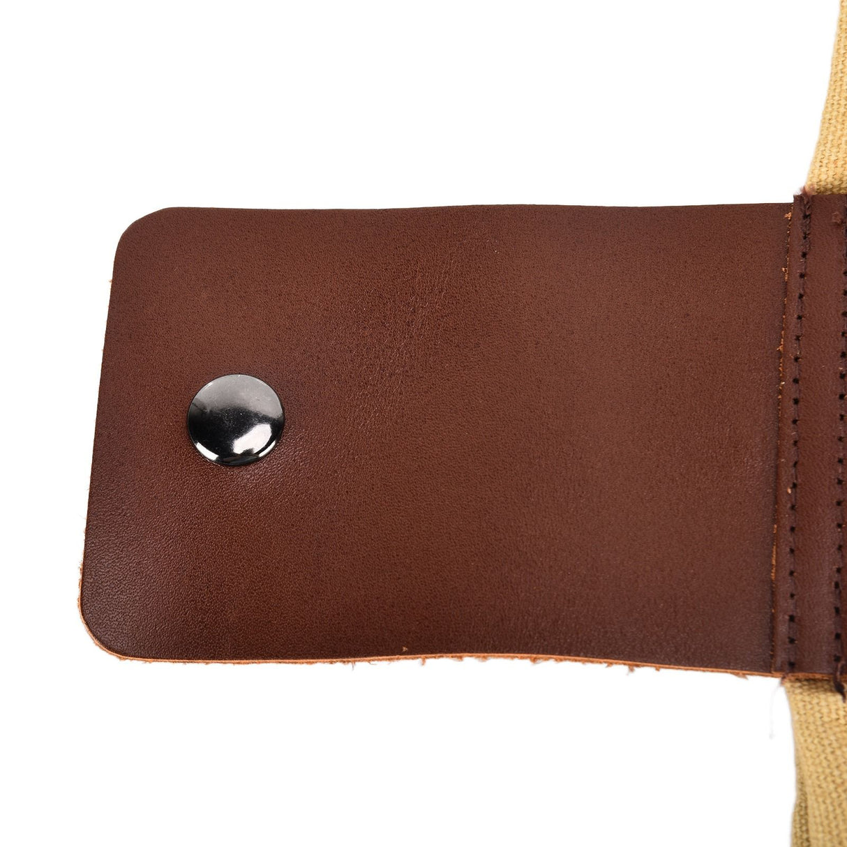 Leather Canvas Foraging Pouch Belt Fruit Picking Bag for Camping Fruit CollectingKhaki