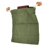 Leather Canvas Foraging Pouch Belt Fruit Picking Bag for Camping Fruit CollectingArmy Green