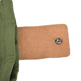 Leather Canvas Foraging Pouch Belt Fruit Picking Bag for Camping Fruit CollectingArmy Green - Extra Image